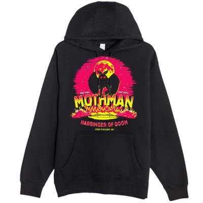 Mothman Harbinger Of Doom! Funny Cute Cryptid Creature Premium Pullover Hoodie