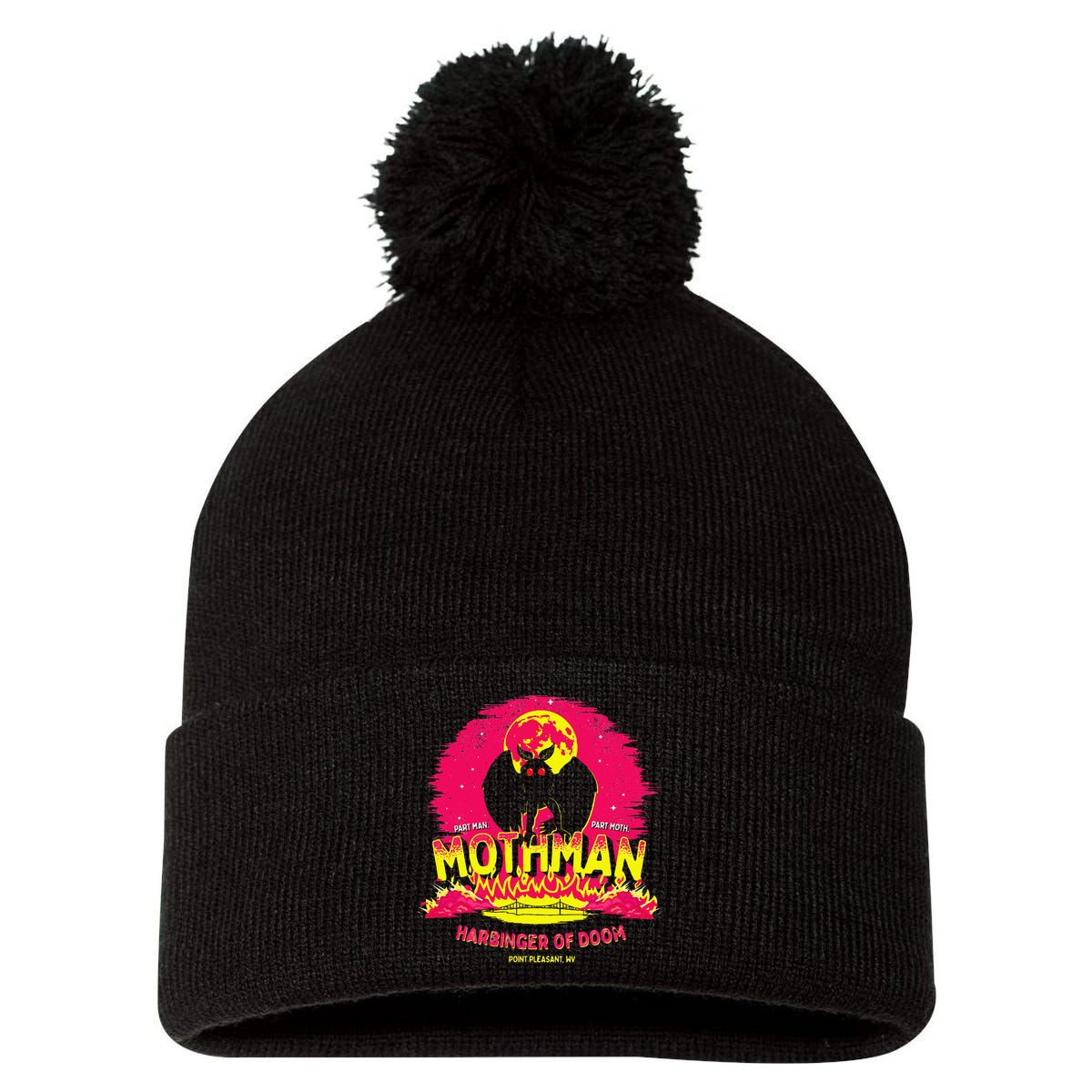 Mothman Harbinger Of Doom! Funny Cute Cryptid Creature Pom Pom 12in Knit Beanie