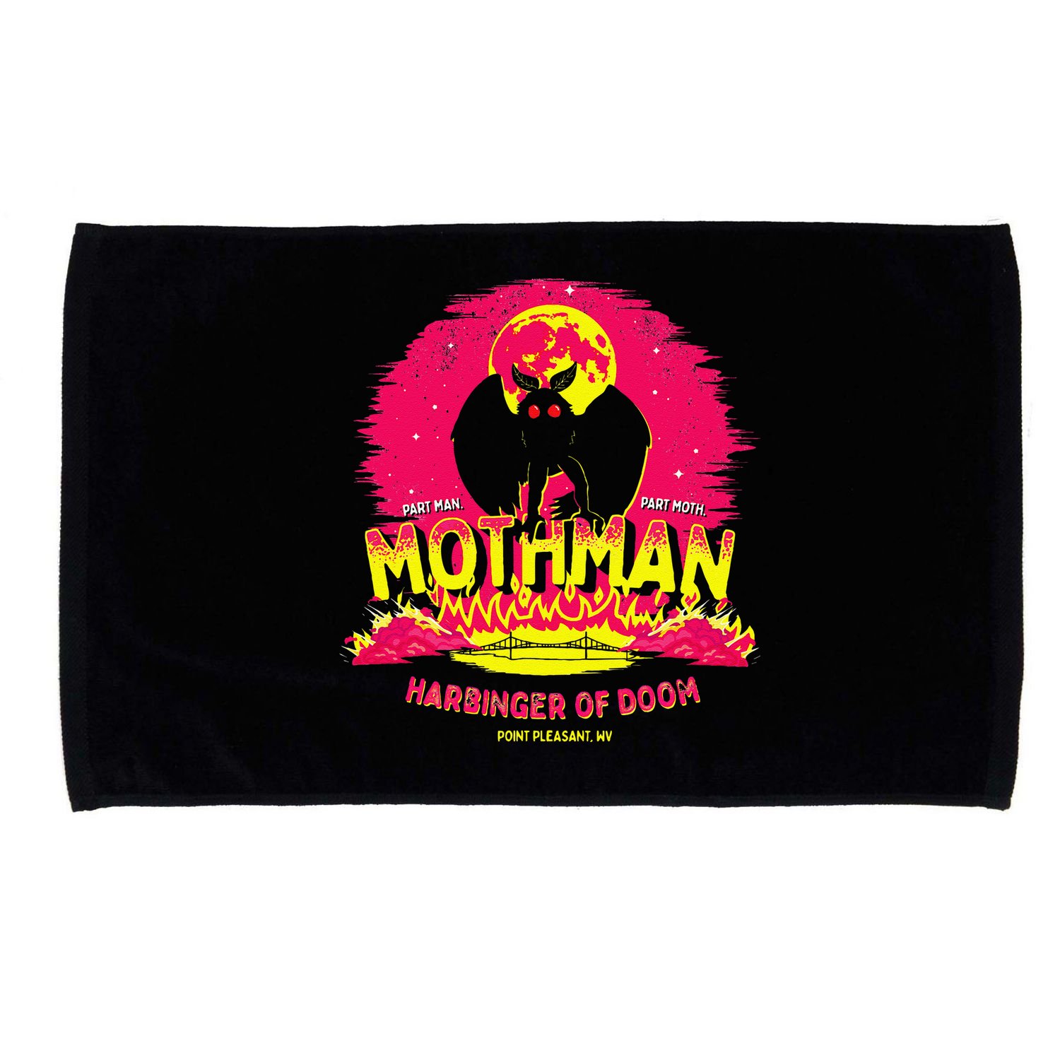 Mothman Harbinger Of Doom! Funny Cute Cryptid Creature Microfiber Hand Towel