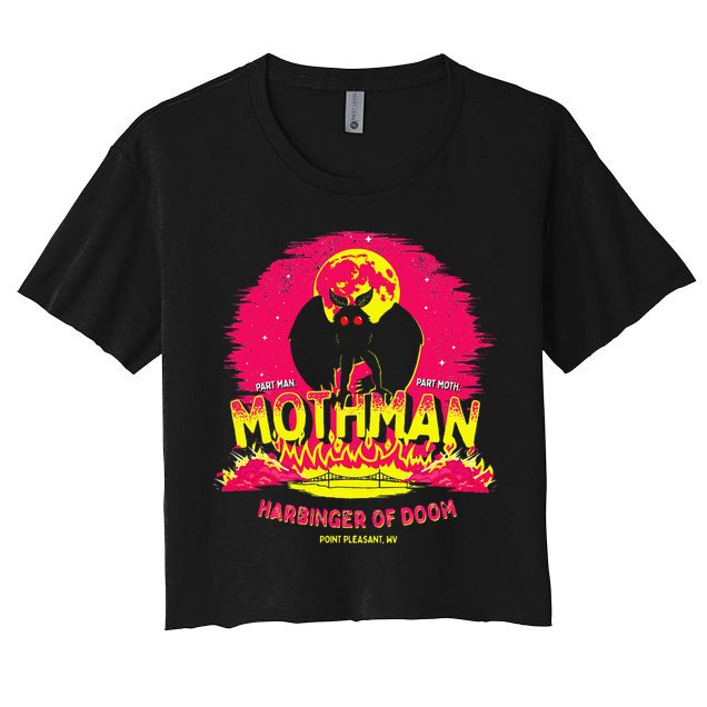 Mothman Harbinger Of Doom! Funny Cute Cryptid Creature Crop Top