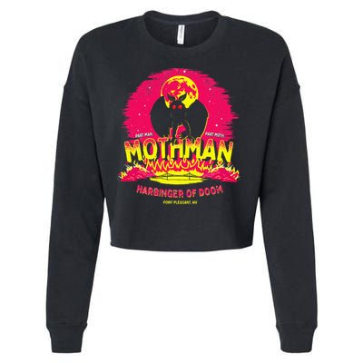 Mothman Harbinger Of Doom! Funny Cute Cryptid Creature Cropped Pullover Crew