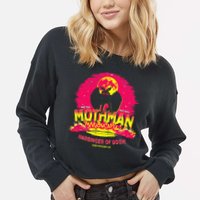 Mothman Harbinger Of Doom! Funny Cute Cryptid Creature Cropped Pullover Crew