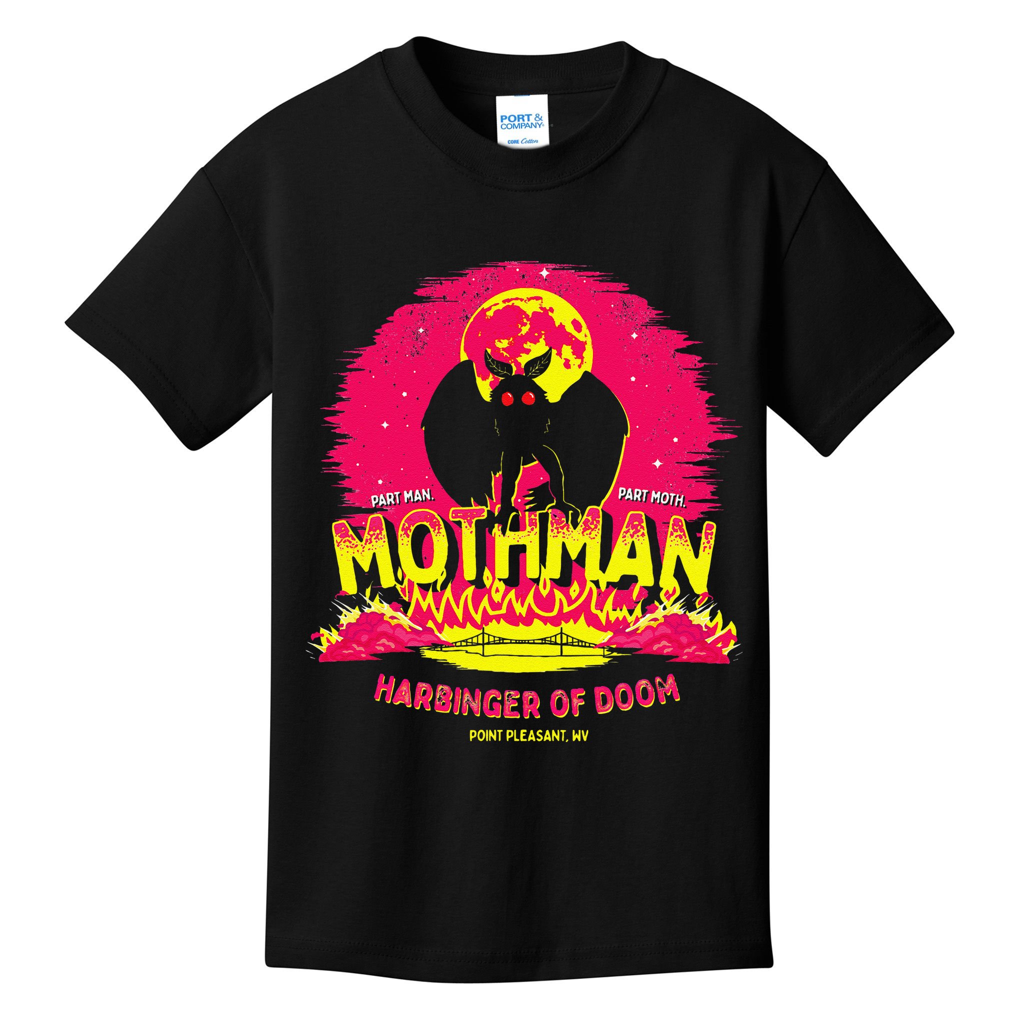 Mothman Harbinger Of Doom! Funny Cute Cryptid Creature Kids T-Shirt