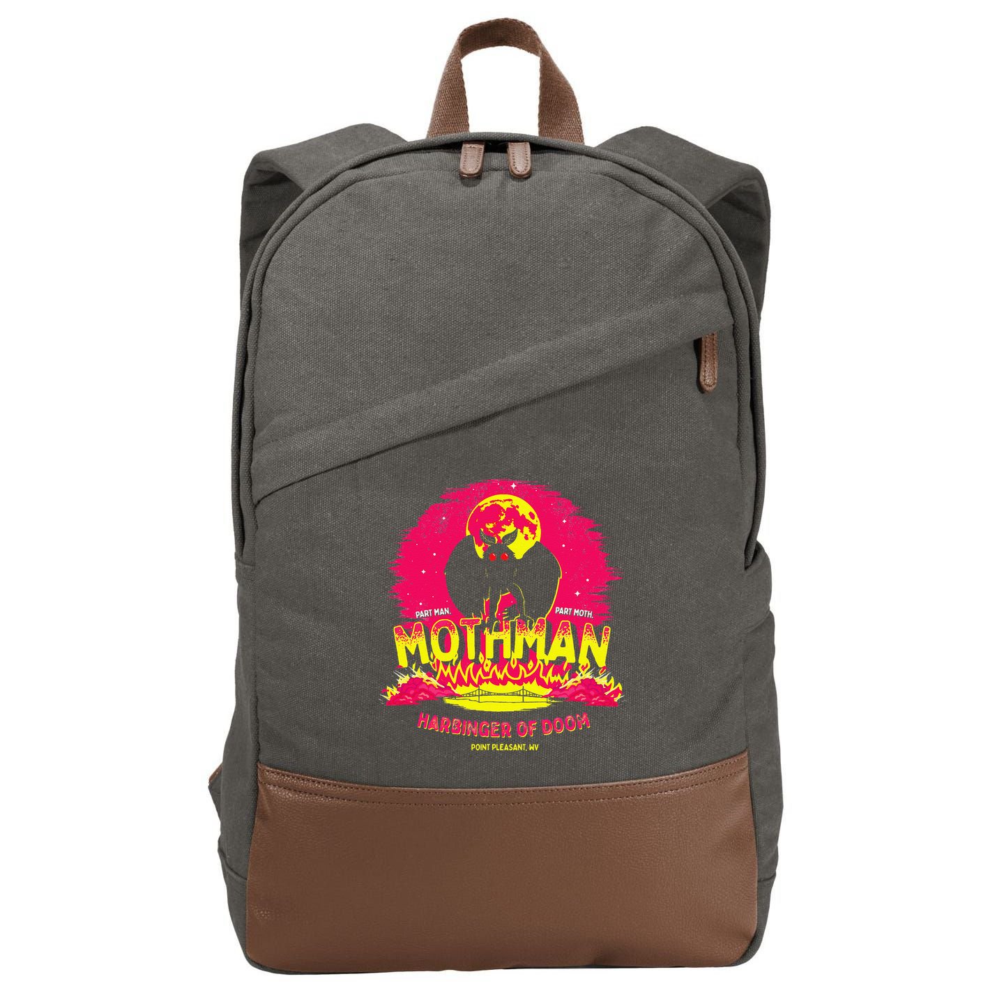 Mothman Harbinger Of Doom! Funny Cute Cryptid Creature Cotton Canvas Backpack