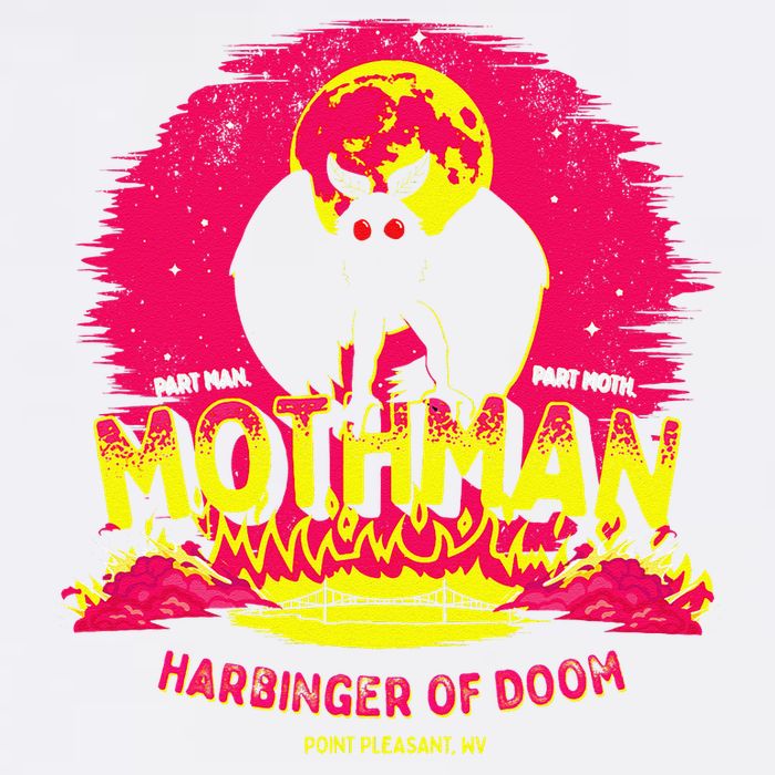 Mothman Harbinger Of Doom! Funny Cute Cryptid Creature Garment-Dyed Sweatshirt