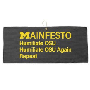 Manifesto Humiliate Osu Humiliate Osu Again Repeat Gifts Fun Large Microfiber Waffle Golf Towel