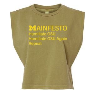 Manifesto Humiliate Osu Humiliate Osu Again Repeat Gifts Fun Garment-Dyed Women's Muscle Tee