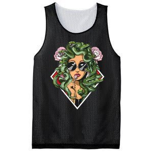 Medusa Hippie Psychedelic Snakes Greek Mythology Women Mesh Reversible Basketball Jersey Tank