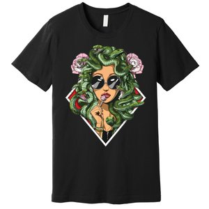 Medusa Hippie Psychedelic Snakes Greek Mythology Women Premium T-Shirt