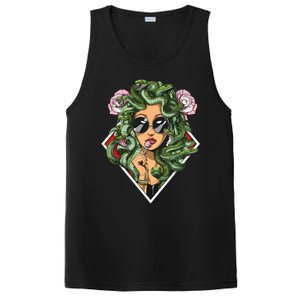 Medusa Hippie Psychedelic Snakes Greek Mythology Women PosiCharge Competitor Tank