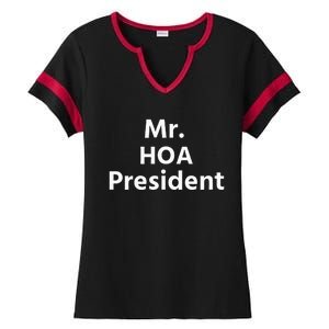 Mr. Hoa President Ladies Halftime Notch Neck Tee