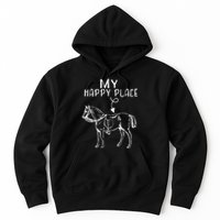 My Happy Place Horse Lover Horseback Riding Equestrian Gifts Hoodie