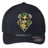 Medusa Hippie Psychedelic Snakes Greek Mythology Flexfit Unipanel Trucker Cap