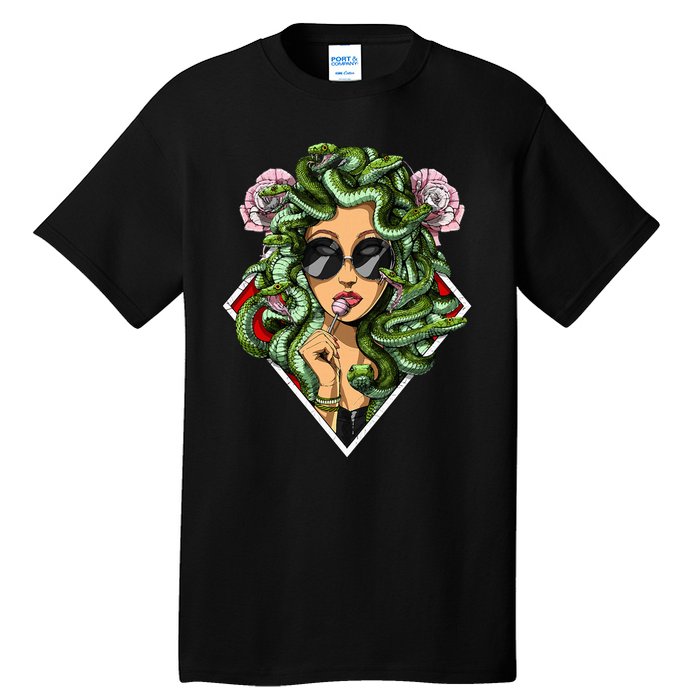 Medusa Hippie Psychedelic Snakes Greek Mythology Tall T-Shirt