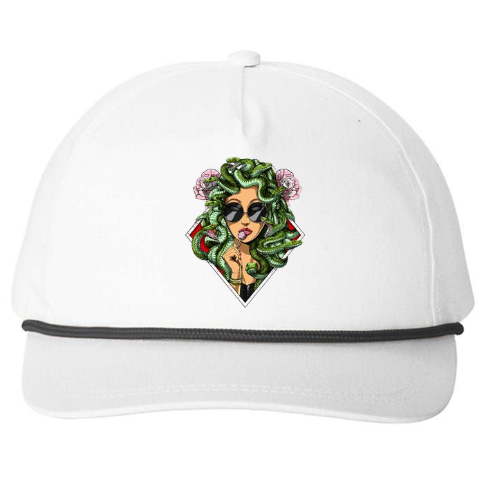 Medusa Hippie Psychedelic Snakes Greek Mythology Snapback Five-Panel Rope Hat