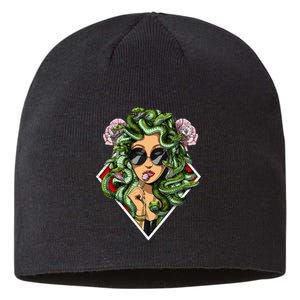 Medusa Hippie Psychedelic Snakes Greek Mythology Sustainable Beanie