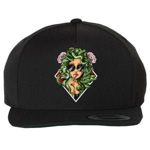 Medusa Hippie Psychedelic Snakes Greek Mythology Wool Snapback Cap