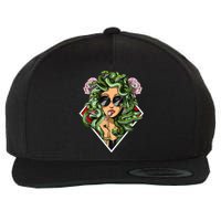 Medusa Hippie Psychedelic Snakes Greek Mythology Wool Snapback Cap