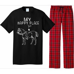 My Happy Place Horse Lover Horseback Riding Equestrian Gifts Pajama Set