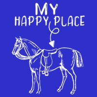 My Happy Place Horse Lover Horseback Riding Equestrian Gift 16 in Basic Backpack