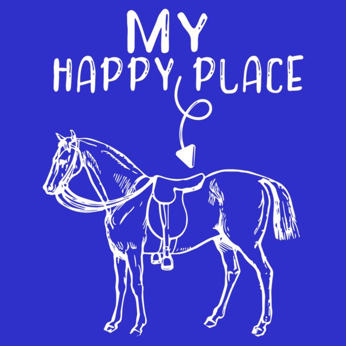 My Happy Place Horse Lover Horseback Riding Equestrian Gift 16 in Basic Backpack