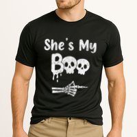 Matching Halloween Pajama Couples She’S My Boo Skull Face Performance Shirt