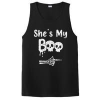 Matching Halloween Pajama Couples She’S My Boo Skull Face PosiCharge Competitor Tank