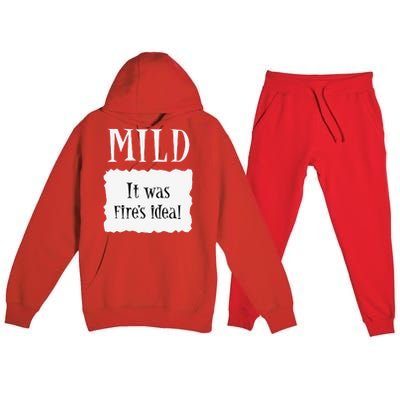 MILD Hot Packet Halloween Taco Costume Gift Premium Hooded Sweatsuit Set