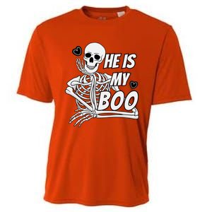 Matching Halloween Pajama Couples HeS My Boo Skull Gift Cooling Performance Crew T-Shirt