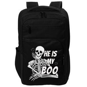 Matching Halloween Pajama Couples HeS My Boo Skull Gift Impact Tech Backpack