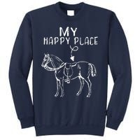 My Happy Place Horse Lover Horseback Riding Equestrian Sweatshirt