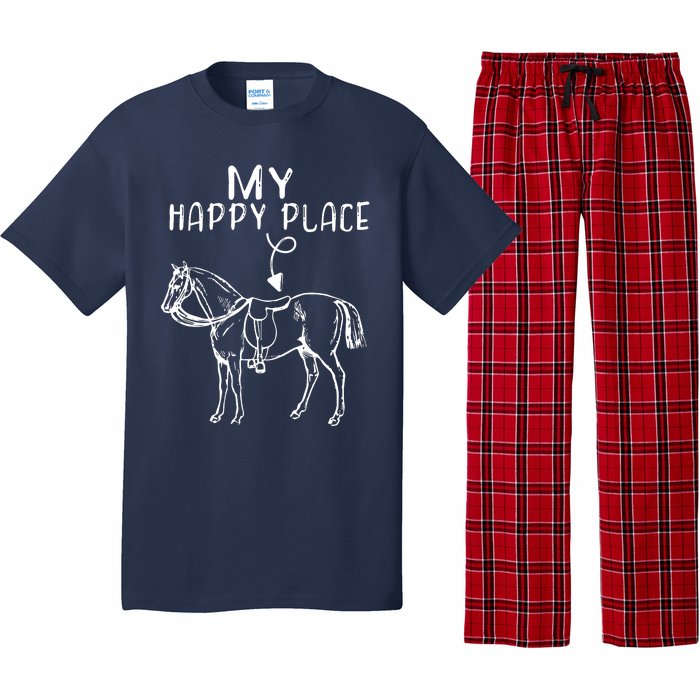 My Happy Place Horse Lover Horseback Riding Equestrian Pajama Set