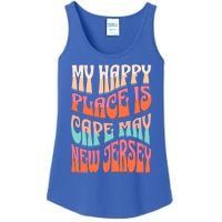 My Happy Place Is Cape May New Jersey Ocean Beach Vacation Gift Ladies Essential Tank