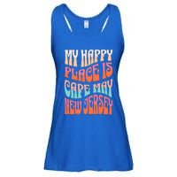 My Happy Place Is Cape May New Jersey Ocean Beach Vacation Gift Ladies Essential Flowy Tank