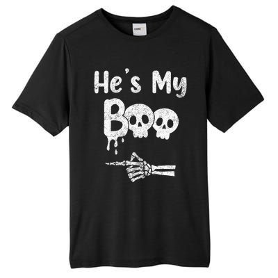 Matching Halloween Pajama Couples HeS My Boo Skull Face Tall Fusion ChromaSoft Performance T-Shirt