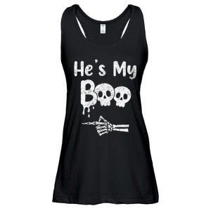 Matching Halloween Pajama Couples HeS My Boo Skull Face Ladies Essential Flowy Tank