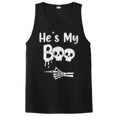 Matching Halloween Pajama Couples HeS My Boo Skull Face PosiCharge Competitor Tank