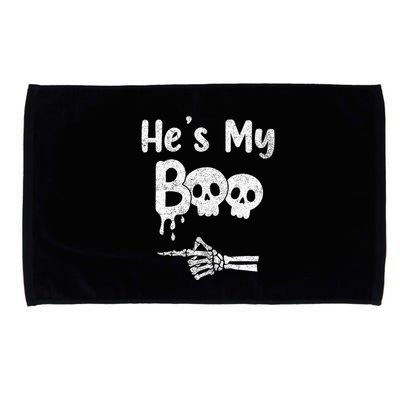 Matching Halloween Pajama Couples HeS My Boo Skull Face Microfiber Hand Towel