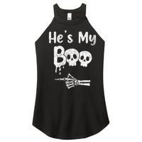 Matching Halloween Pajama Couples HeS My Boo Skull Face Women's Perfect Tri Rocker Tank