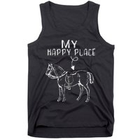 My Happy Place Horse Lover Horseback Riding Equestrian Tank Top