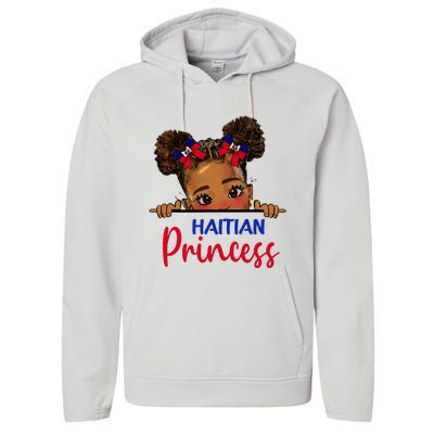 Melanin Haitian Princess Haiti Flag Performance Fleece Hoodie