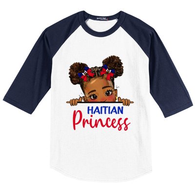 Melanin Haitian Princess Haiti Flag Baseball Sleeve Shirt