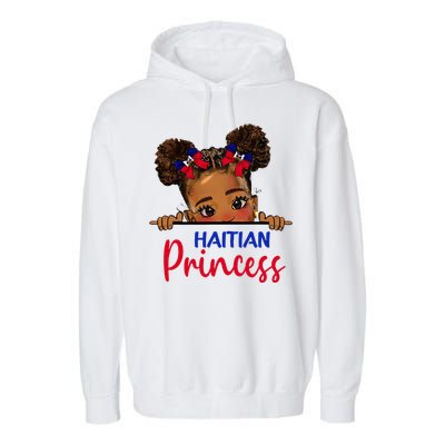 Melanin Haitian Princess Haiti Flag Garment-Dyed Fleece Hoodie