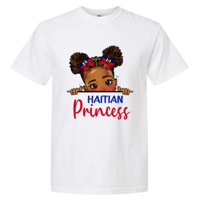 Melanin Haitian Princess Haiti Flag Garment-Dyed Heavyweight T-Shirt