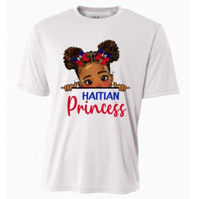 Melanin Haitian Princess Haiti Flag Cooling Performance Crew T-Shirt