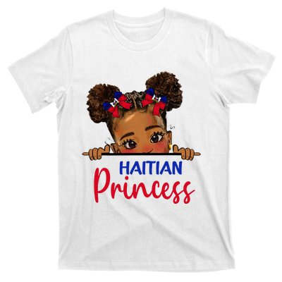 Melanin Haitian Princess Haiti Flag T-Shirt