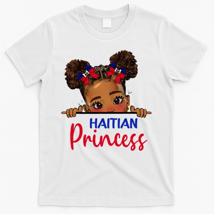 Melanin Haitian Princess Haiti Flag T-Shirt