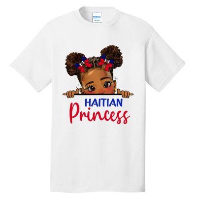 Melanin Haitian Princess Haiti Flag Tall T-Shirt