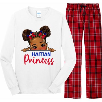 Melanin Haitian Princess Haiti Flag Long Sleeve Pajama Set