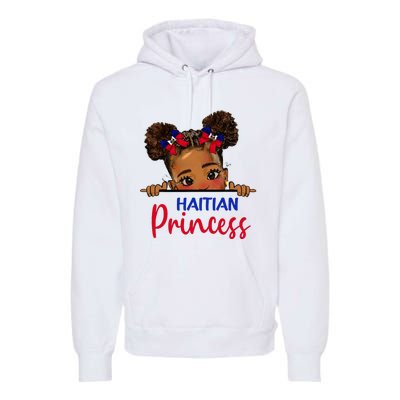 Melanin Haitian Princess Haiti Flag Premium Hoodie